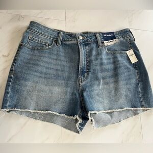 NWT Old Navy OG High Rise cut off denim shorts size 14